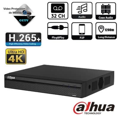 DVR 32 Canales 1080p IP 6MP H265+