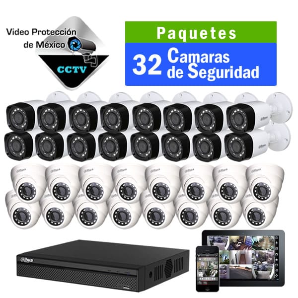 paquetes de 32 camaras de seguridad